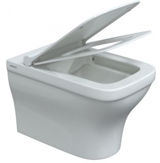 Подвесной унитаз Berges Strati белый 082132 сиденье Strati SO микролифт быстросъёмное